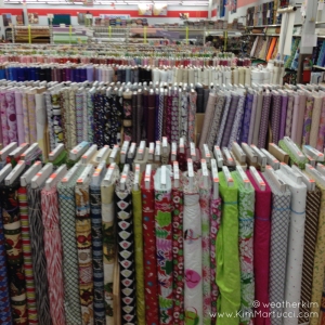 Rows and rows of mostly quality fabric from Westminster/Free Spirit, Riley Blake, Andover and so much more...