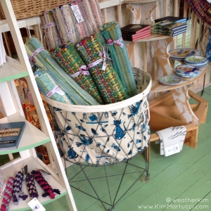 Love how they display their dry goods. I have a vintage wire hamper and need to make a fabric insert like this one.